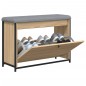 vidaXL Banco zapatero con cajón abatible roble Sonoma 82x32x56 cm vidaXL Banco zapatero con cajón abatible roble Sonoma 82x32x56 cm