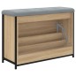 vidaXL Banco zapatero con cajón abatible roble Sonoma 82x32x56 cm vidaXL Banco zapatero con cajón abatible roble Sonoma 82x32x56 cm