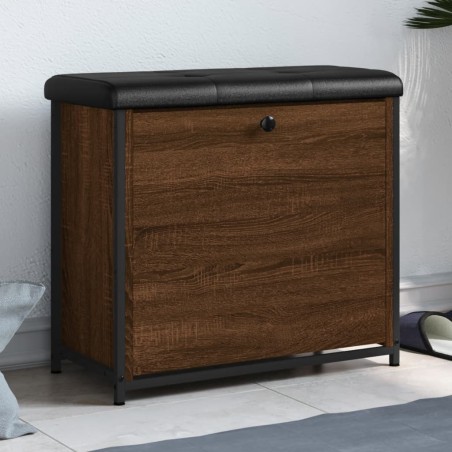vidaXL Banco zapatero con cajón abatible roble marrón 62x32x56 cm