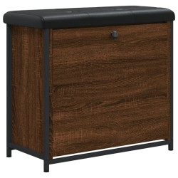 vidaXL Banco zapatero con cajón abatible roble marrón 62x32x56 cm