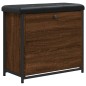 vidaXL Banco zapatero con cajón abatible roble marrón 62x32x56 cm vidaXL Banco zapatero con cajón abatible roble marrón 62x32x56 cm