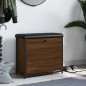 vidaXL Banco zapatero con cajón abatible roble marrón 62x32x56 cm vidaXL Banco zapatero con cajón abatible roble marrón 62x32x56 cm