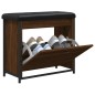 vidaXL Banco zapatero con cajón abatible roble marrón 62x32x56 cm vidaXL Banco zapatero con cajón abatible roble marrón 62x32x56 cm
