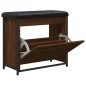 vidaXL Banco zapatero con cajón abatible roble marrón 62x32x56 cm vidaXL Banco zapatero con cajón abatible roble marrón 62x32x56 cm