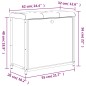 vidaXL Banco zapatero con cajón abatible roble marrón 62x32x56 cm vidaXL Banco zapatero con cajón abatible roble marrón 62x32x56 cm