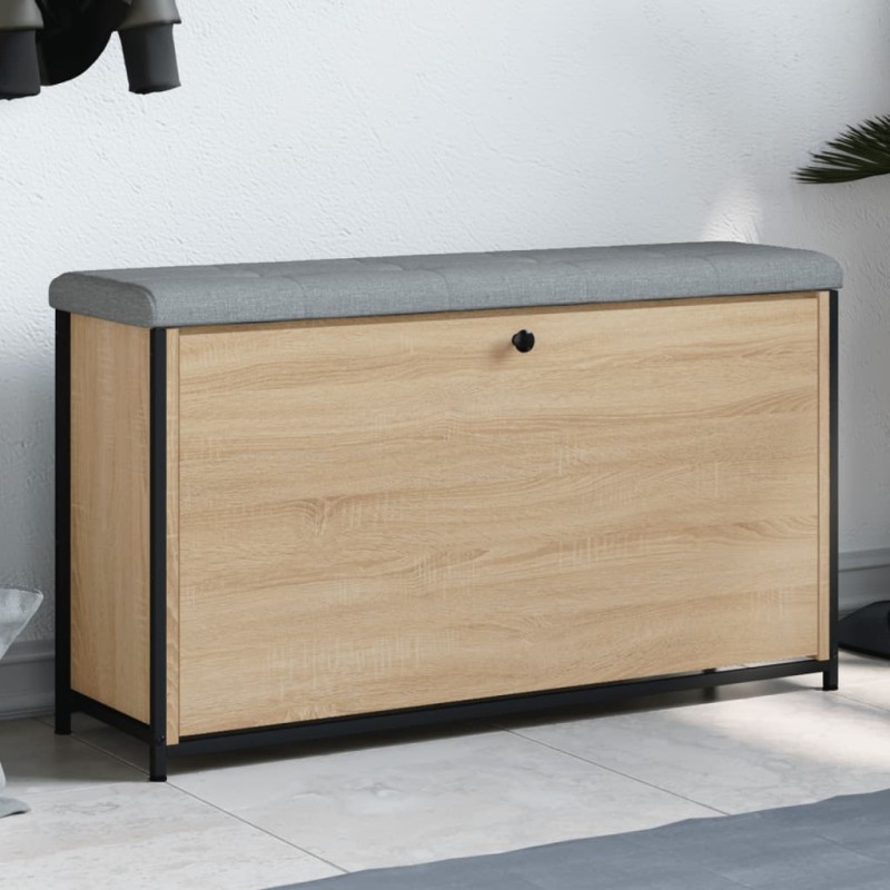 vidaXL Banco zapatero con cajón abatible roble Sonoma 102x32x56 cm vidaXL Banco zapatero con cajón abatible roble Sonoma 102x32x56 cm
