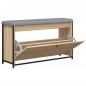 vidaXL Banco zapatero con cajón abatible roble Sonoma 102x32x56 cm vidaXL Banco zapatero con cajón abatible roble Sonoma 102x32x56 cm