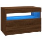 vidaXL Muebles de TV con luces LED 2 uds marrón roble 60x35x40 cm