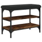 vidaXL Banco zapatero madera de ingeniería roble ahumado 62x32x47 cm vidaXL Banco zapatero madera de ingeniería roble ahumado 62x32x47 cm