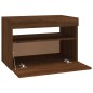 vidaXL Muebles de TV con luces LED 2 uds marrón roble 60x35x40 cm