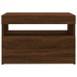 vidaXL Muebles de TV con luces LED 2 uds marrón roble 60x35x40 cm