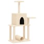 vidaXL Rascador para gatos con postes de sisal color crema 122 cm vidaXL Rascador para gatos con postes de sisal color crema 122 cm