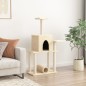 vidaXL Rascador para gatos con postes de sisal color crema 122 cm vidaXL Rascador para gatos con postes de sisal color crema 122 cm