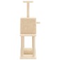 vidaXL Rascador para gatos con postes de sisal color crema 122 cm vidaXL Rascador para gatos con postes de sisal color crema 122 cm