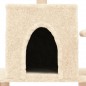 vidaXL Rascador para gatos con postes de sisal color crema 122 cm vidaXL Rascador para gatos con postes de sisal color crema 122 cm