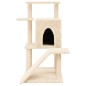 vidaXL Rascador para gatos con postes de sisal color crema 97 cm vidaXL Rascador para gatos con postes de sisal color crema 97 cm
