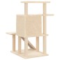 vidaXL Rascador para gatos con postes de sisal color crema 97 cm vidaXL Rascador para gatos con postes de sisal color crema 97 cm