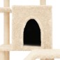 vidaXL Rascador para gatos con postes de sisal color crema 97 cm vidaXL Rascador para gatos con postes de sisal color crema 97 cm