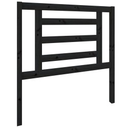 vidaXL Cabecero de cama madera maciza de pino negro 96x4x100 cm