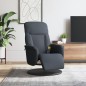 vidaXL Sillón reclinable masaje con reposapiés terciopelo gris oscuro vidaXL Sillón reclinable masaje con reposapiés terciopelo gris oscuro