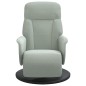 vidaXL Sillón reclinable con reposapiés terciopelo gris claro vidaXL Sillón reclinable con reposapiés terciopelo gris claro