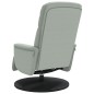 vidaXL Sillón reclinable con reposapiés terciopelo gris claro vidaXL Sillón reclinable con reposapiés terciopelo gris claro