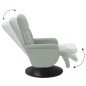 vidaXL Sillón reclinable con reposapiés terciopelo gris claro vidaXL Sillón reclinable con reposapiés terciopelo gris claro