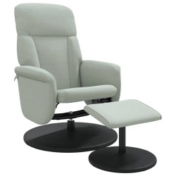 vidaXL Sillón reclinable con reposapiés terciopelo gris claro