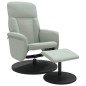 vidaXL Sillón reclinable con reposapiés terciopelo gris claro vidaXL Sillón reclinable con reposapiés terciopelo gris claro