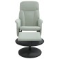 vidaXL Sillón reclinable con reposapiés terciopelo gris claro vidaXL Sillón reclinable con reposapiés terciopelo gris claro