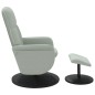 vidaXL Sillón reclinable con reposapiés terciopelo gris claro vidaXL Sillón reclinable con reposapiés terciopelo gris claro