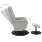 vidaXL Sillón reclinable con reposapiés terciopelo gris claro vidaXL Sillón reclinable con reposapiés terciopelo gris claro