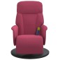 vidaXL Sillón reclinable masaje con reposapiés terciopelo rojo tinto vidaXL Sillón reclinable masaje con reposapiés terciopelo rojo tinto