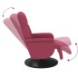 vidaXL Sillón reclinable masaje con reposapiés terciopelo rojo tinto vidaXL Sillón reclinable masaje con reposapiés terciopelo rojo tinto