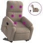 vidaXL Sillón masaje eléctrico reclinable elevable tela gris taupe vidaXL Sillón masaje eléctrico reclinable elevable tela gris taupe