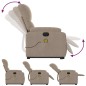 vidaXL Sillón masaje eléctrico reclinable elevable tela gris taupe vidaXL Sillón masaje eléctrico reclinable elevable tela gris taupe