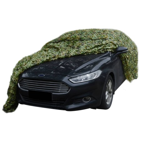vidaXL Red de camuflaje con bolsa de almacenamiento verde 4x7 m