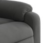 vidaXL Sillón masaje eléctrico reclinable elevable tela gris oscuro