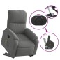 vidaXL Sillón reclinable masaje elevable tela microfibra gris oscuro vidaXL Sillón reclinable masaje elevable tela microfibra gris oscuro