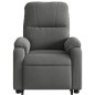 vidaXL Sillón reclinable masaje elevable tela microfibra gris oscuro vidaXL Sillón reclinable masaje elevable tela microfibra gris oscuro