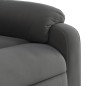 vidaXL Sillón reclinable masaje elevable tela microfibra gris oscuro vidaXL Sillón reclinable masaje elevable tela microfibra gris oscuro