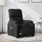 vidaXL Sillón reclinable de masaje eléctrico tela de microfibra negro vidaXL Sillón reclinable de masaje eléctrico tela de microfibra negro