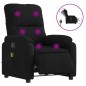 vidaXL Sillón reclinable de masaje eléctrico tela de microfibra negro vidaXL Sillón reclinable de masaje eléctrico tela de microfibra negro