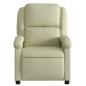 vidaXL Sillón reclinable de masaje cuero auténtico crema vidaXL Sillón reclinable de masaje cuero auténtico crema