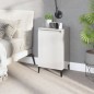 vidaXL Mesita de noche madera contrachapada blanco brillo 40x35x70 cm vidaXL Mesita de noche madera contrachapada blanco brillo 40x35x70 cm