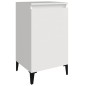 vidaXL Mesita de noche madera contrachapada blanco brillo 40x35x70 cm vidaXL Mesita de noche madera contrachapada blanco brillo 40x35x70 cm