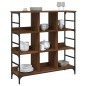 vidaXL Aparador de madera de ingeniería marrón roble 102x32x103,5 cm vidaXL Aparador de madera de ingeniería marrón roble 102x32x103,5 cm