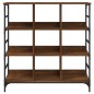 vidaXL Aparador de madera de ingeniería marrón roble 102x32x103,5 cm vidaXL Aparador de madera de ingeniería marrón roble 102x32x103,5 cm