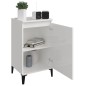 vidaXL Mesita de noche madera contrachapada blanco brillo 40x35x70 cm vidaXL Mesita de noche madera contrachapada blanco brillo 40x35x70 cm