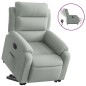 vidaXL Sillón eléctrico reclinable elevable de terciopelo gris claro vidaXL Sillón eléctrico reclinable elevable de terciopelo gris claro